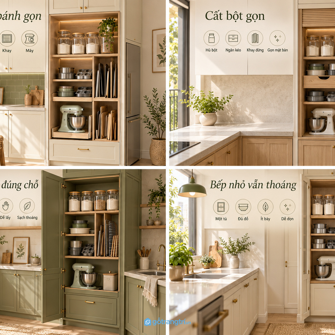 Tủ khuôn bánh nên chia rõ bột khuôn khay máy nhỏ và giấy nến