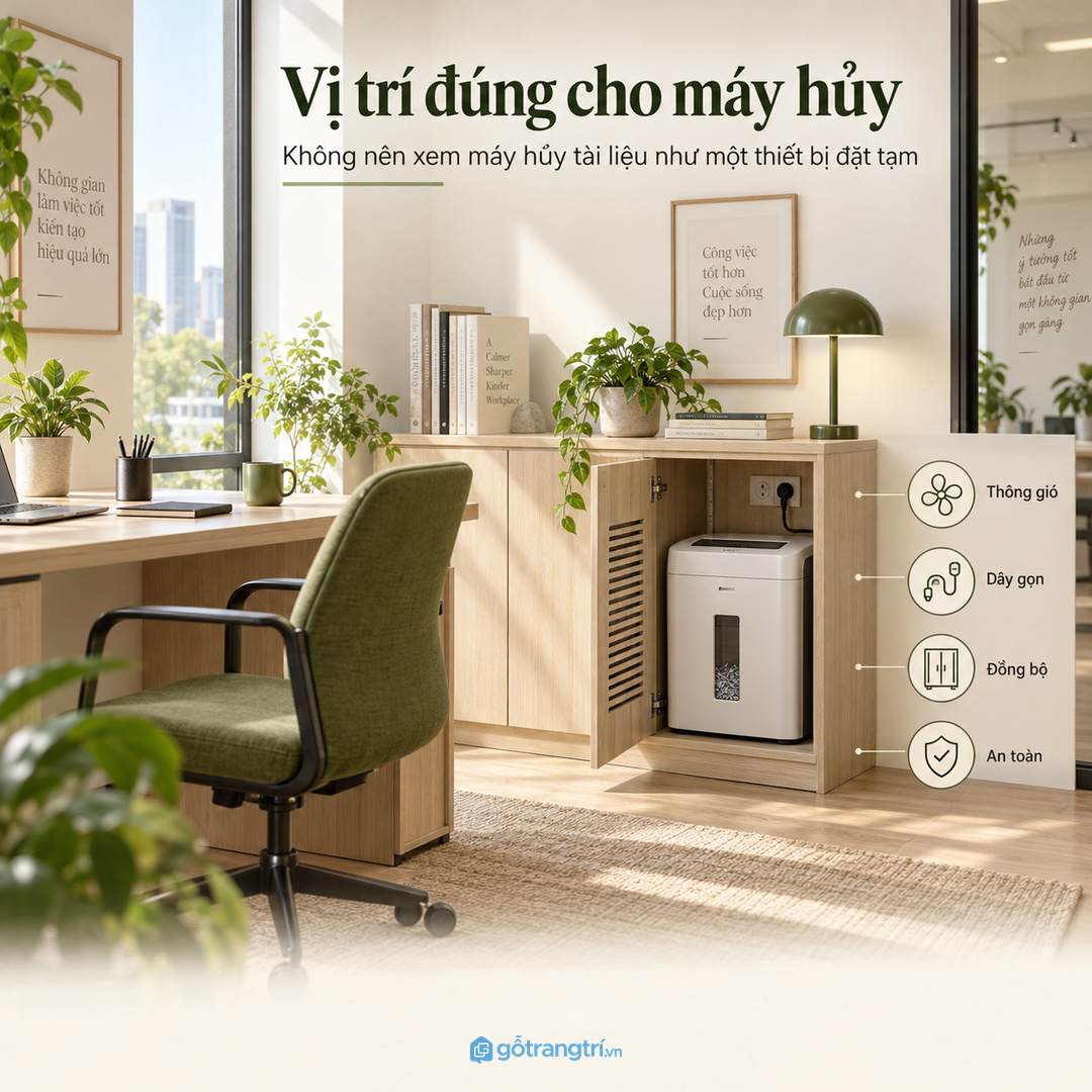 Không nên xem máy hủy tài liệu như một thiết bị đặt tạm
