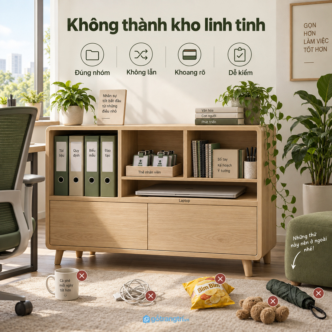 Tủ welcome kit không nên thành kho linh tinh của phòng nhân sự