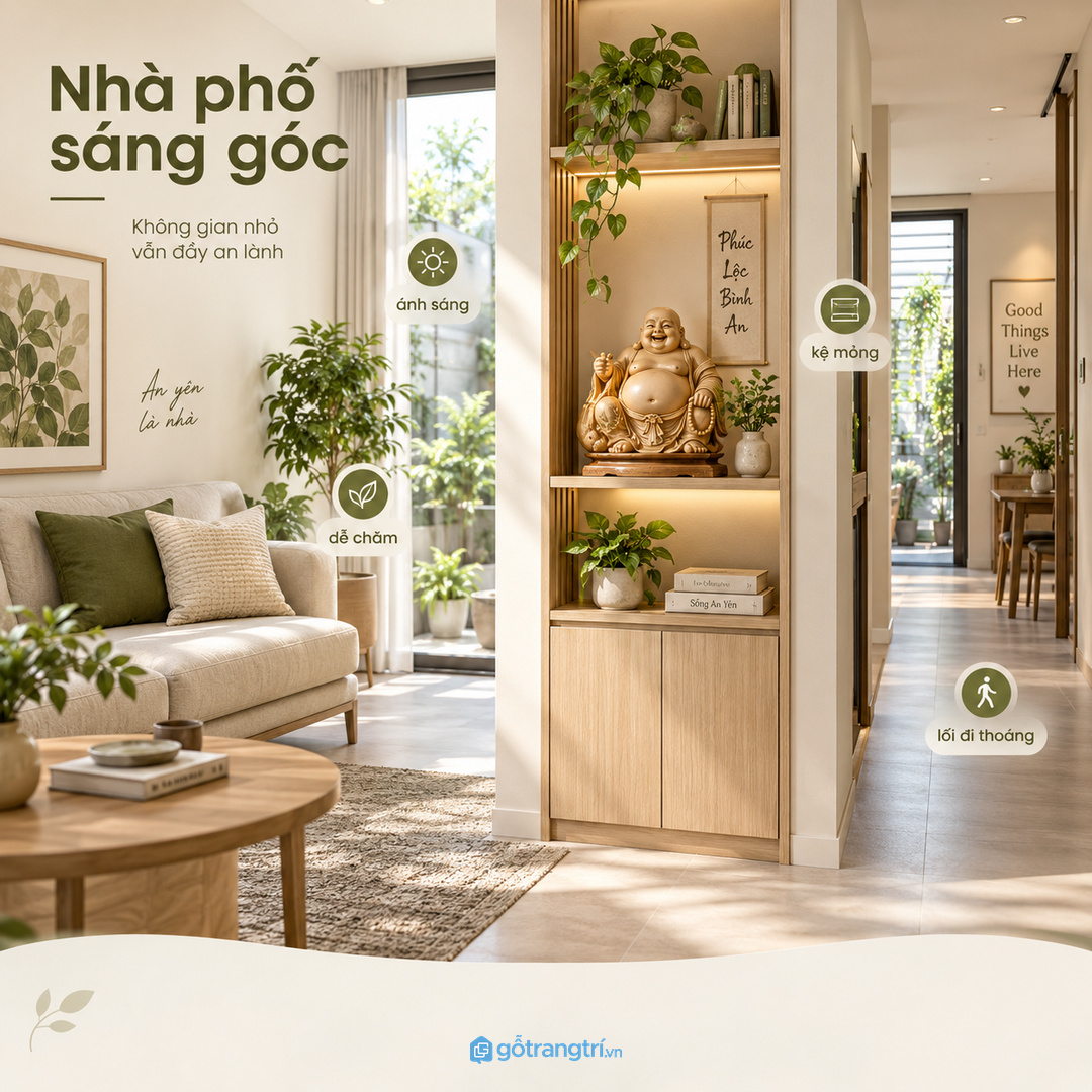 Đo tượng vị trí nhìn và đồ nhỏ trước khi chốt kích thước kệ