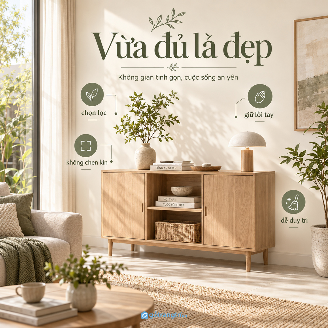 Không nên bày quá nhiều đồ lễ trên một mặt quầy nhỏ