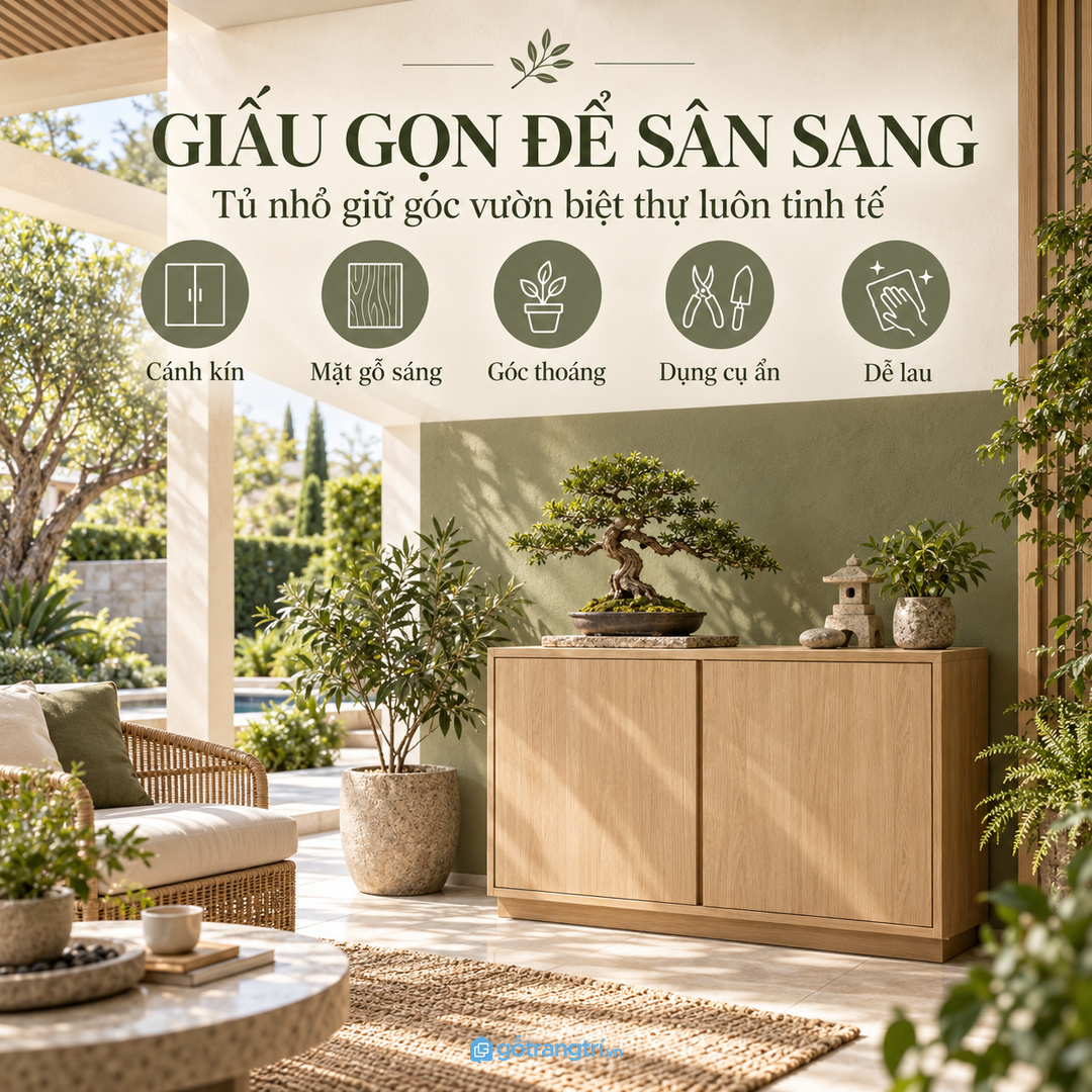 Đo kéo tỉa bình tưới chậu phụ và bao đất trước khi chia khoang