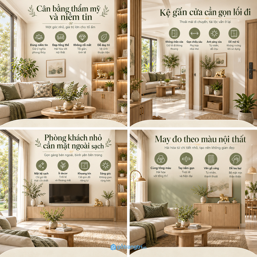 Chia khoang kín cho khăn lau hộp nhang và phụ kiện nhỏ