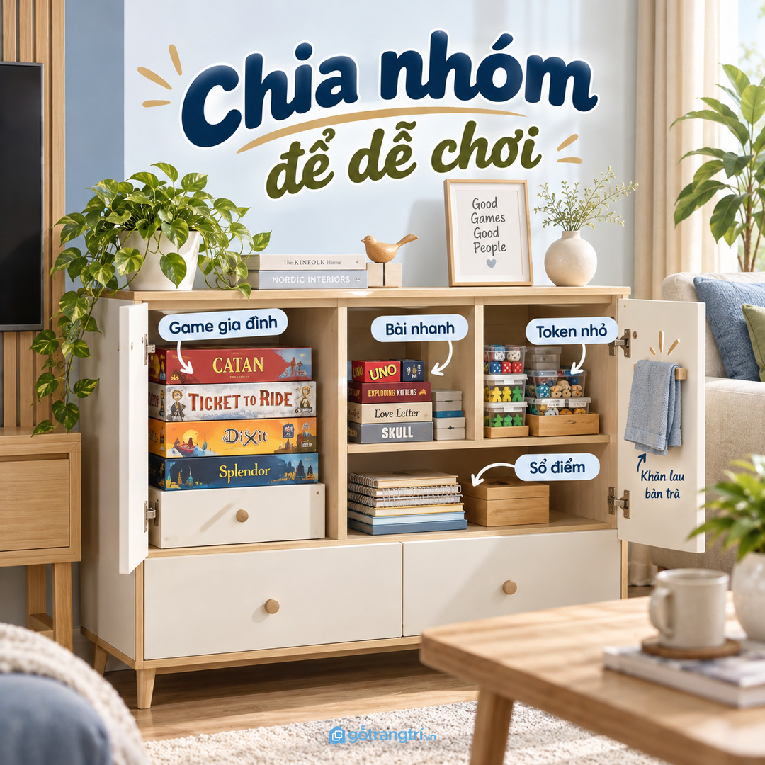 Chia nhóm hộp tranh mảnh ghép khay phân loại và túi zip để dễ chơi