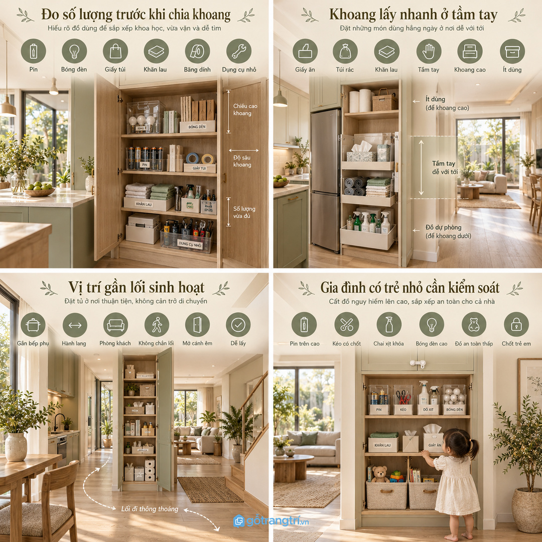 Vật liệu dễ lau cánh gọn và nhãn bên trong giúp tủ dùng lâu bền nếp