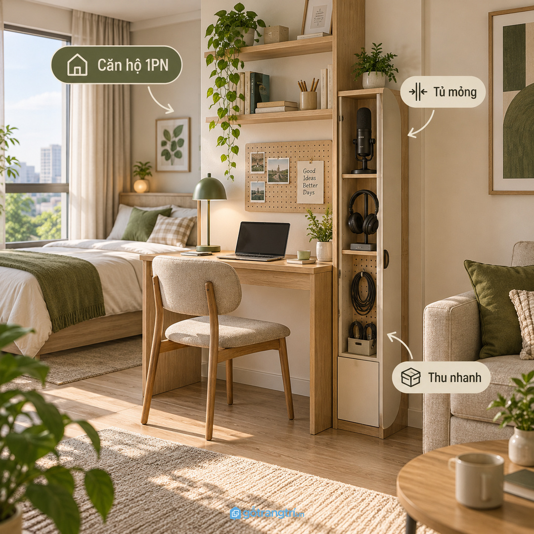 Vị trí tủ nên gần ổ cắm nhưng không chắn lối đi trong căn hộ