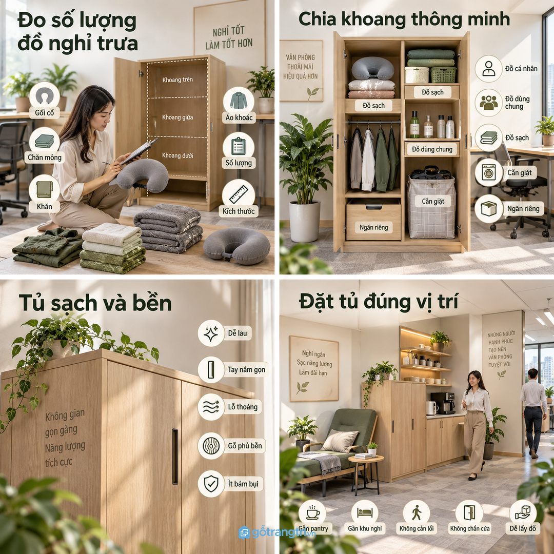 Vật liệu dễ lau và khoang thoáng giúp đồ vải sạch hơn