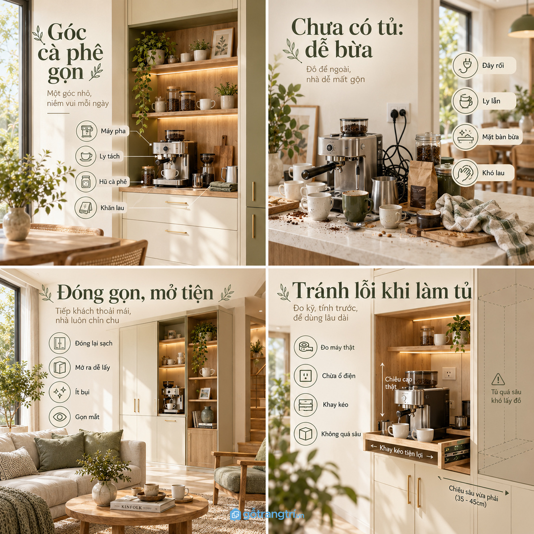 Nguồn điện an toàn, thoáng khí và vật liệu dễ lau giúp tủ bền hơn