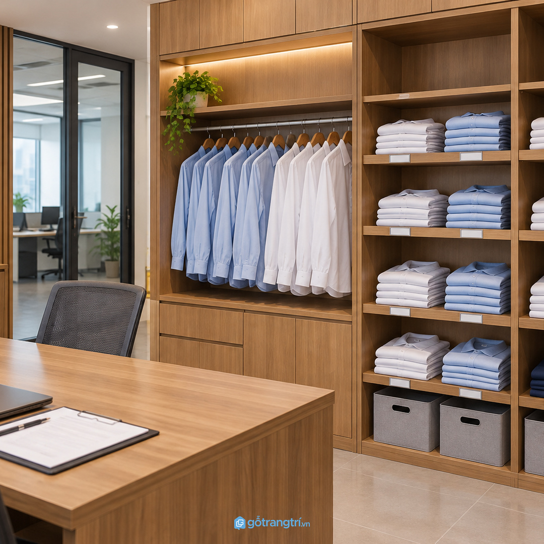 Cánh kín và vật liệu dễ lau giúp đồng phục sạch hơn khi lưu lâu