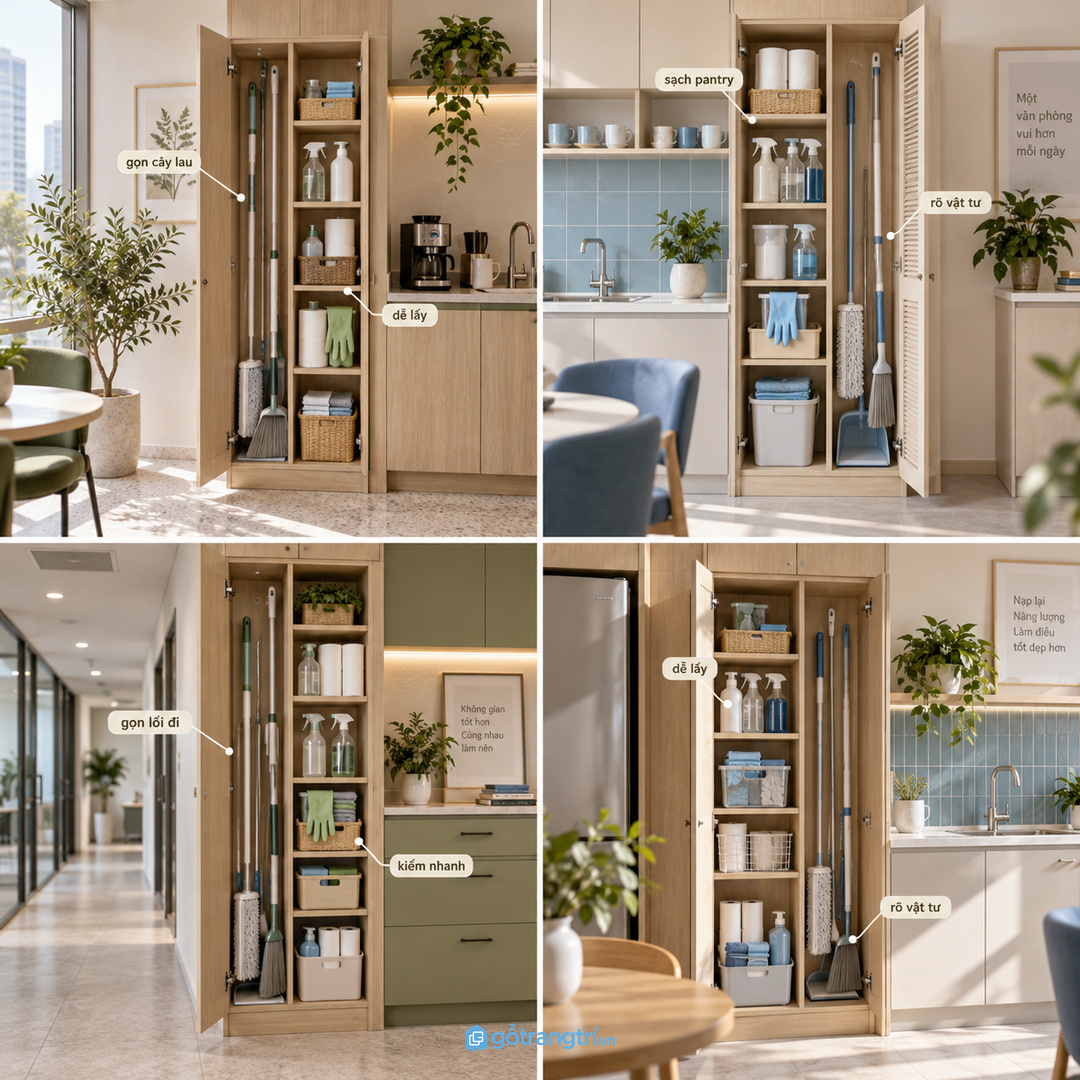 Vật liệu và cánh tủ cần giữ quầy lễ tân sạch nhưng vẫn dễ quan sát