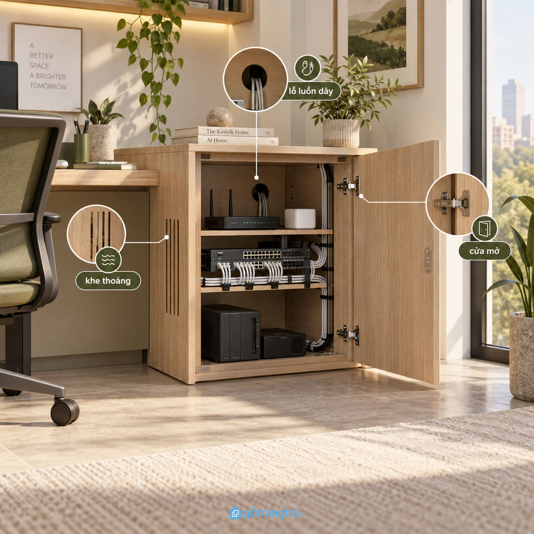 Khe thoáng lỗ luồn dây và cửa mở quyết định độ bền khi dùng