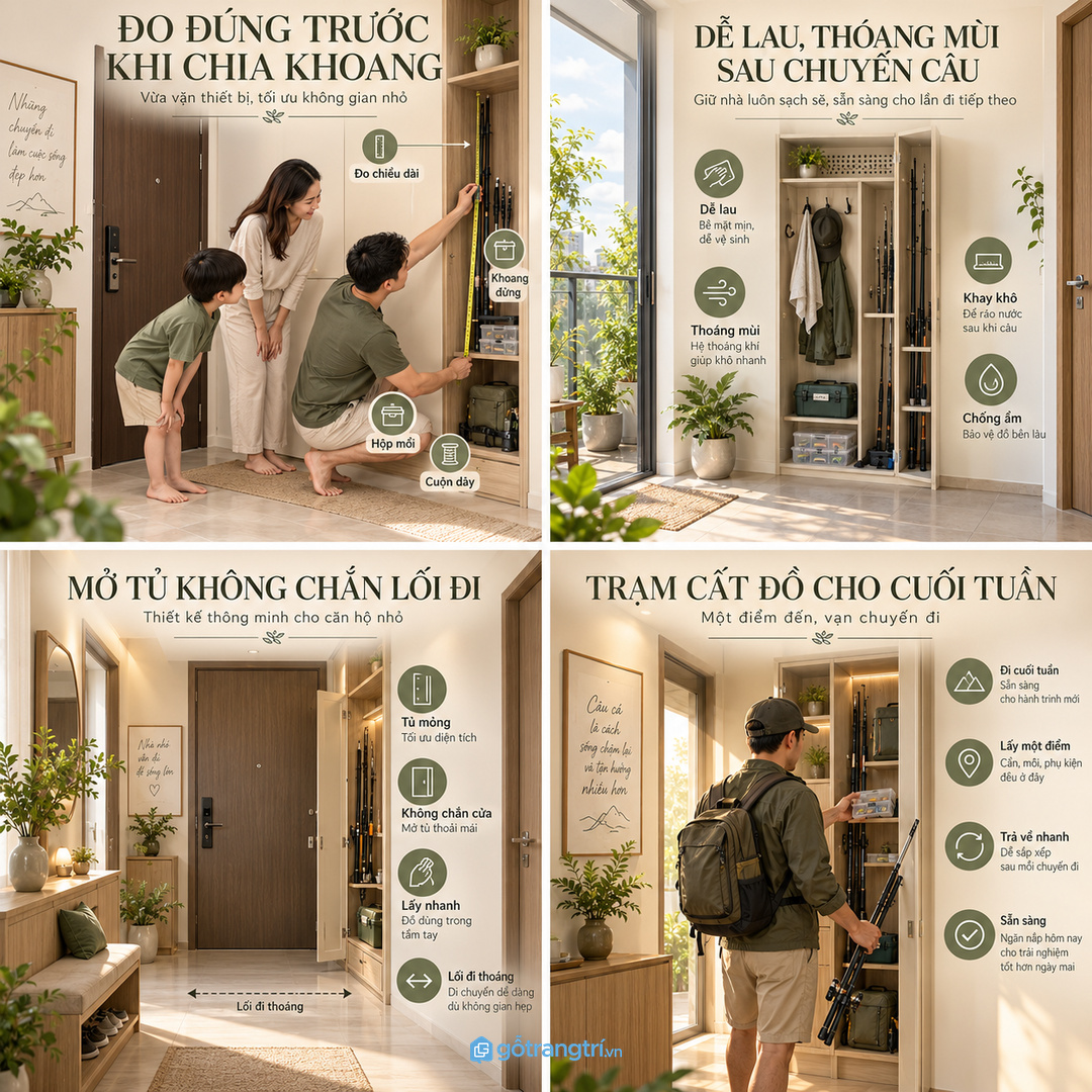 Người đi câu cuối tuần cần một trạm lấy đồ nhanh và trả về nhanh