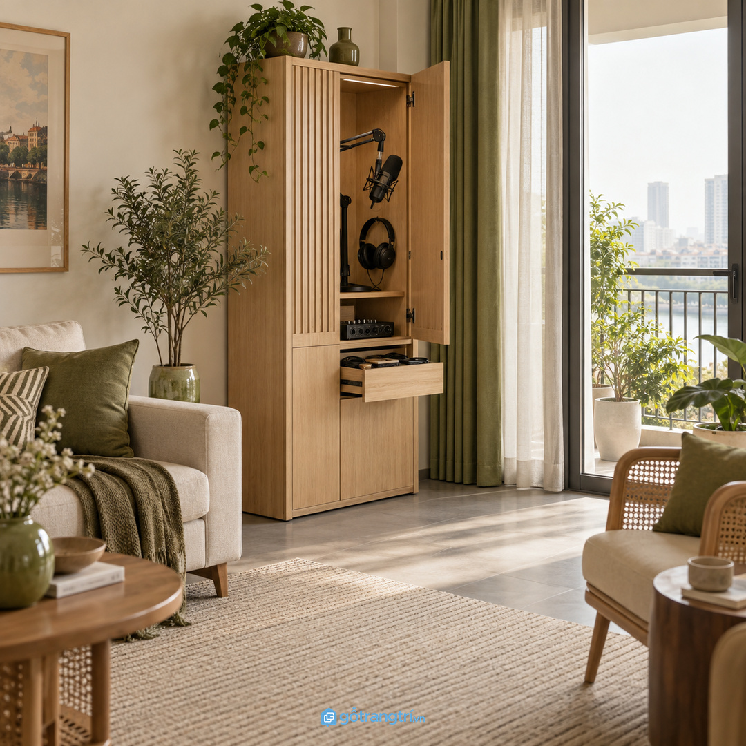 Dây âm và mặt tủ dễ lau giúp thiết bị sạch bụi sau mỗi buổi thu