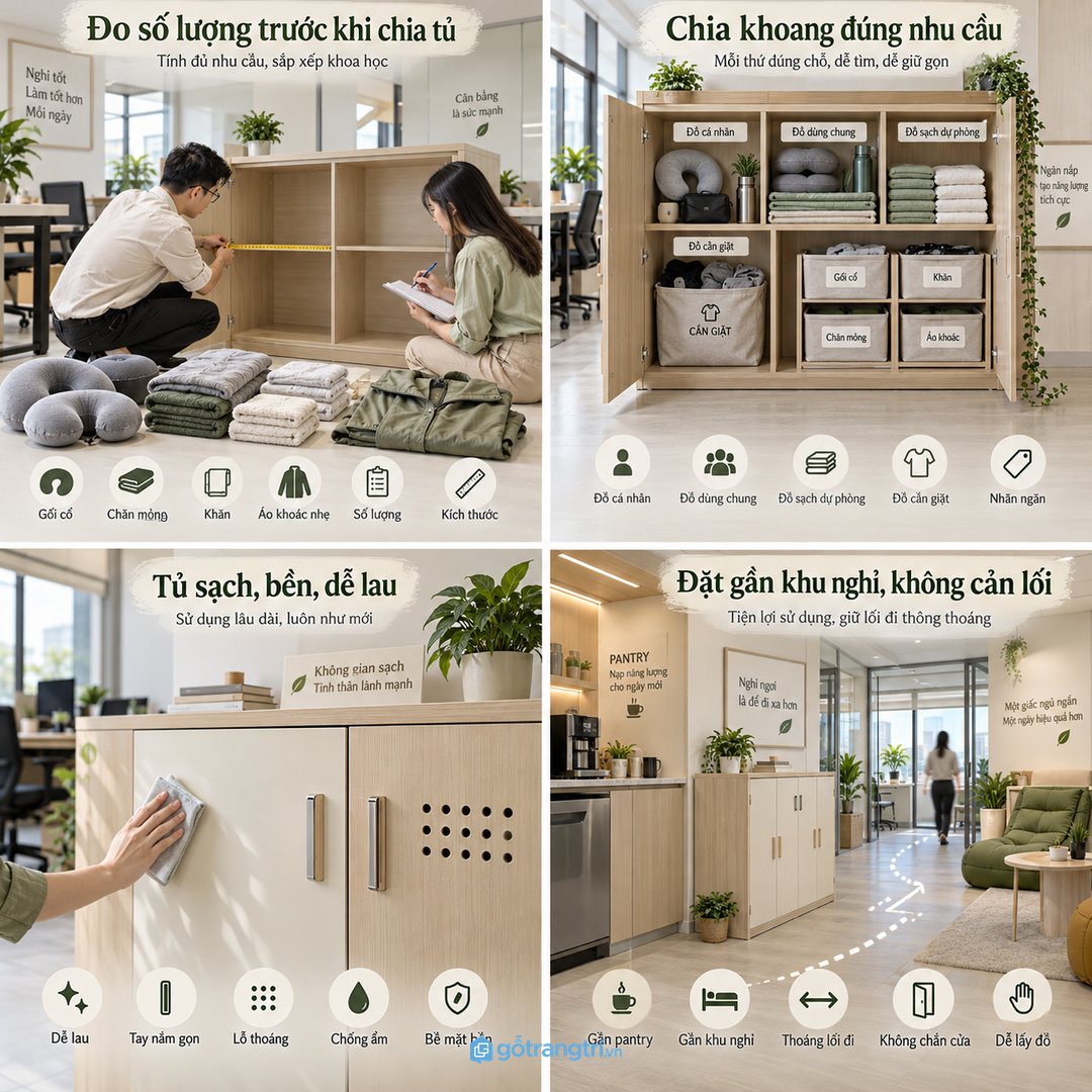 Showroom nhỏ cần tủ đóng lại sạch mắt khi có khách ghé