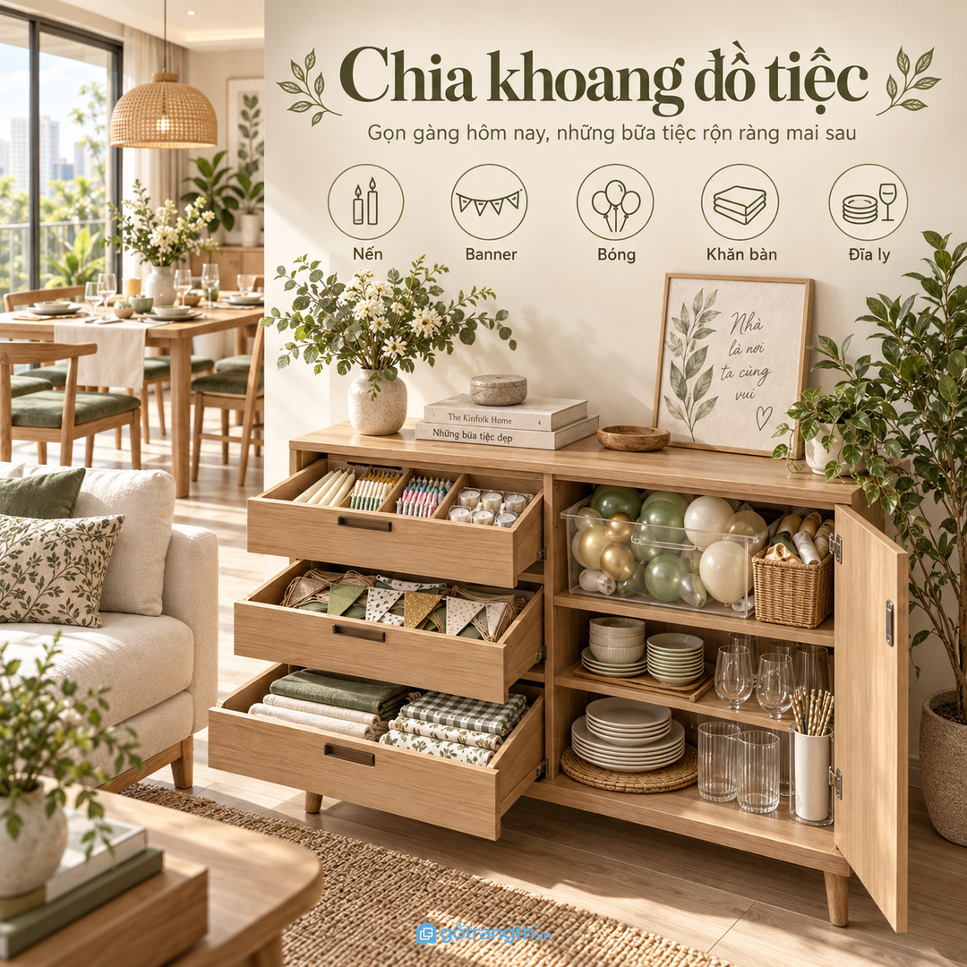 Studio nên dùng tủ cao hẹp sát cửa