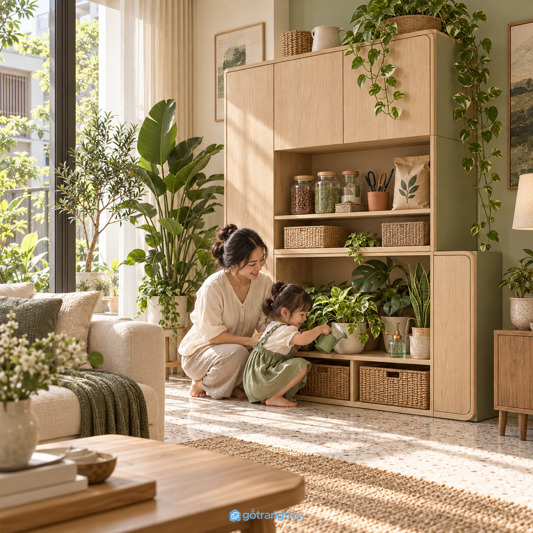 Gia đình có trẻ nhỏ cần khoang thấp an toàn và khoang cao cho đất kéo tỉa
