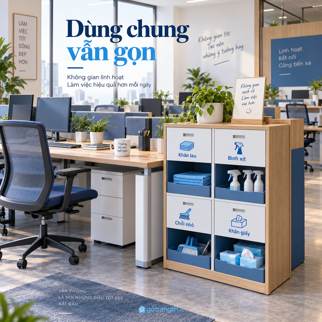 Văn phòng bán hàng cần tủ gần khu tiếp khách