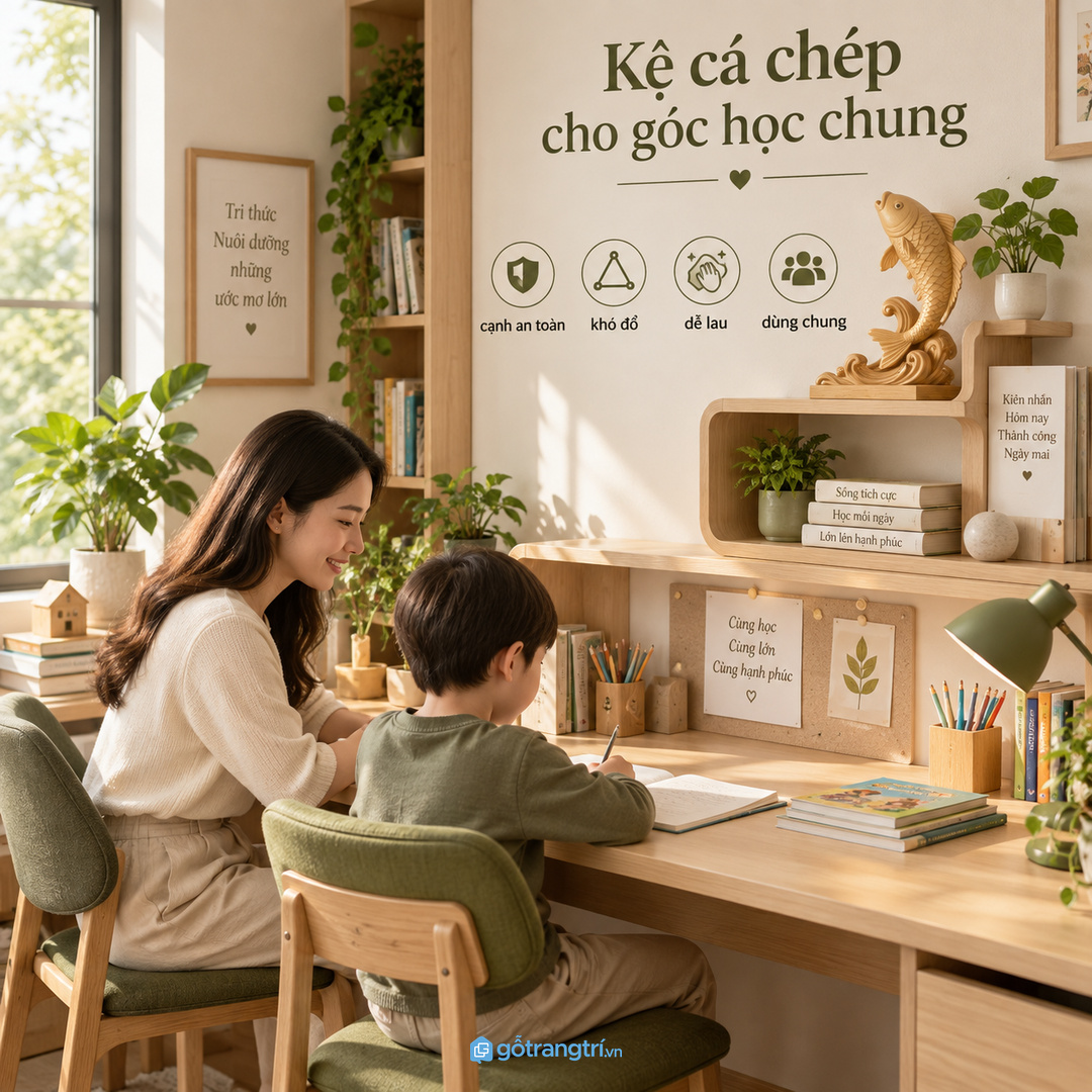 Kệ may đo giúp góc phong thủy đẹp hơn mà không phá bố cục phòng khách