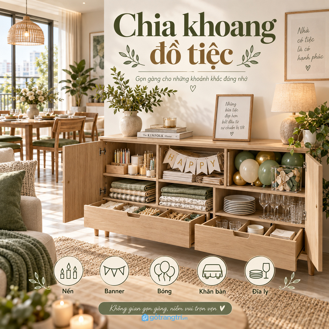 Gia đình hay tiếp khách nên có khoang dự phòng