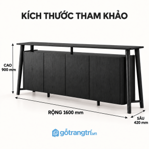 Bàn console kết hợp tủ trang trí dáng dài hiện đại