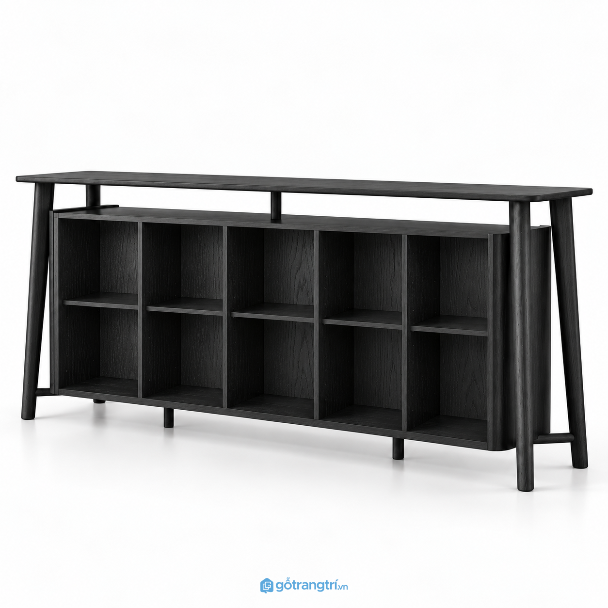 Bàn console kết hợp tủ trang trí màu đen 4 cánh GHS-4064 - hình ảnh thực tế 1 Bàn console kết hợp tủ trang trí màu đen 4 cánh GHS-4064 - hình ảnh thực tế 1