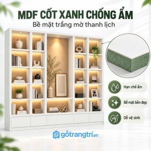 Bề mặt vân gỗ ấm, dễ kết hợp nội thất