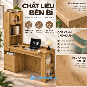 Bề mặt vân gỗ dễ phối, ưu tiên vật liệu chống ẩm