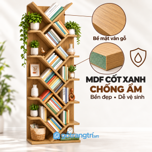 Bề mặt vân gỗ nâu dễ kết hợp nội thất