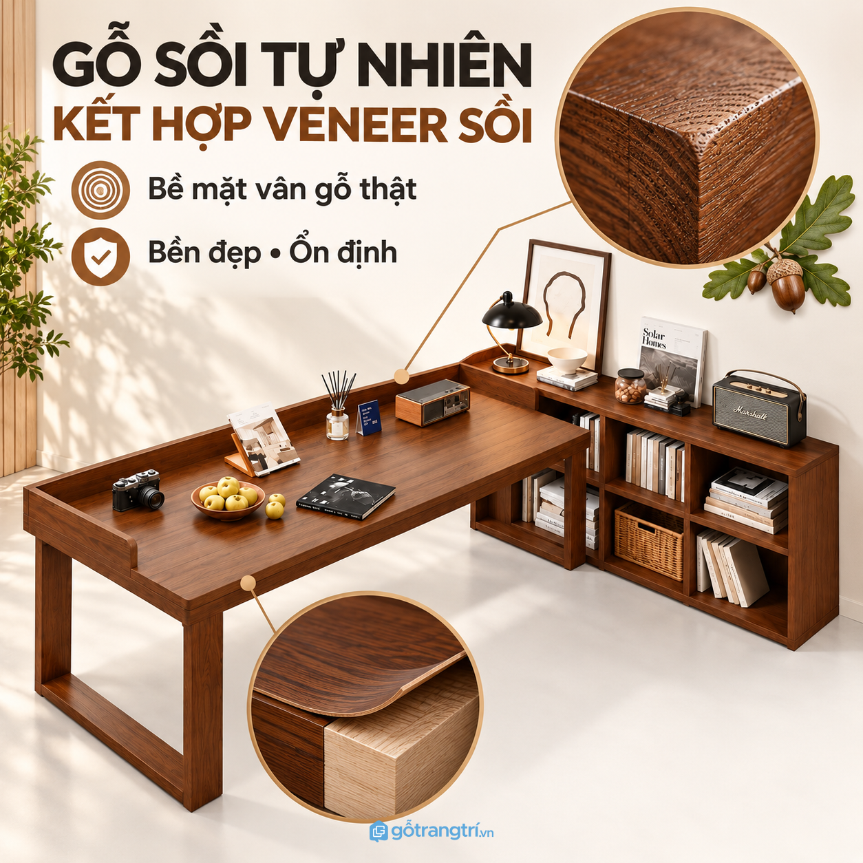 Chất liệu bền đẹp, bề mặt dễ sử dụng