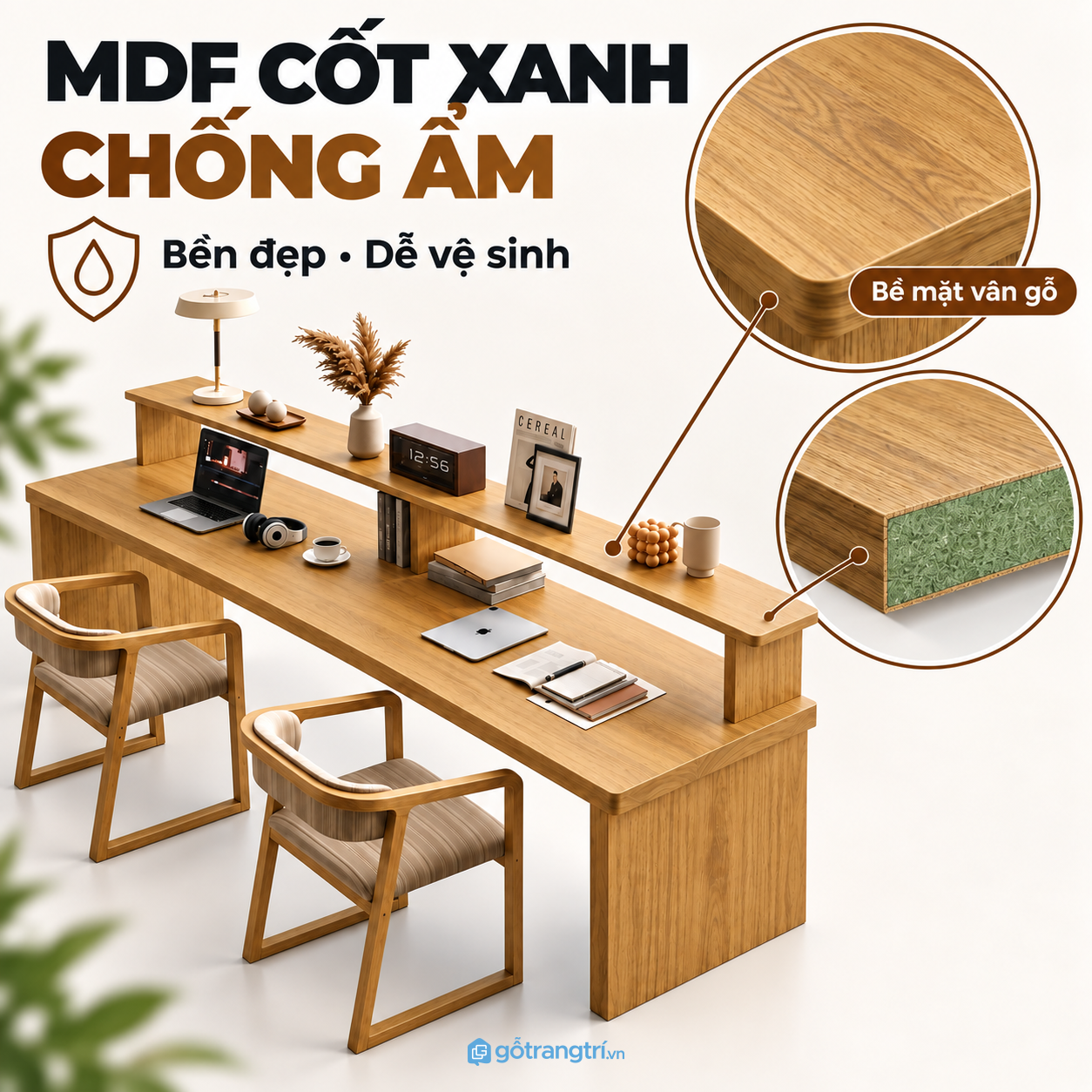 Chất liệu gỗ vân đẹp, cần chọn đúng theo nhu cầu