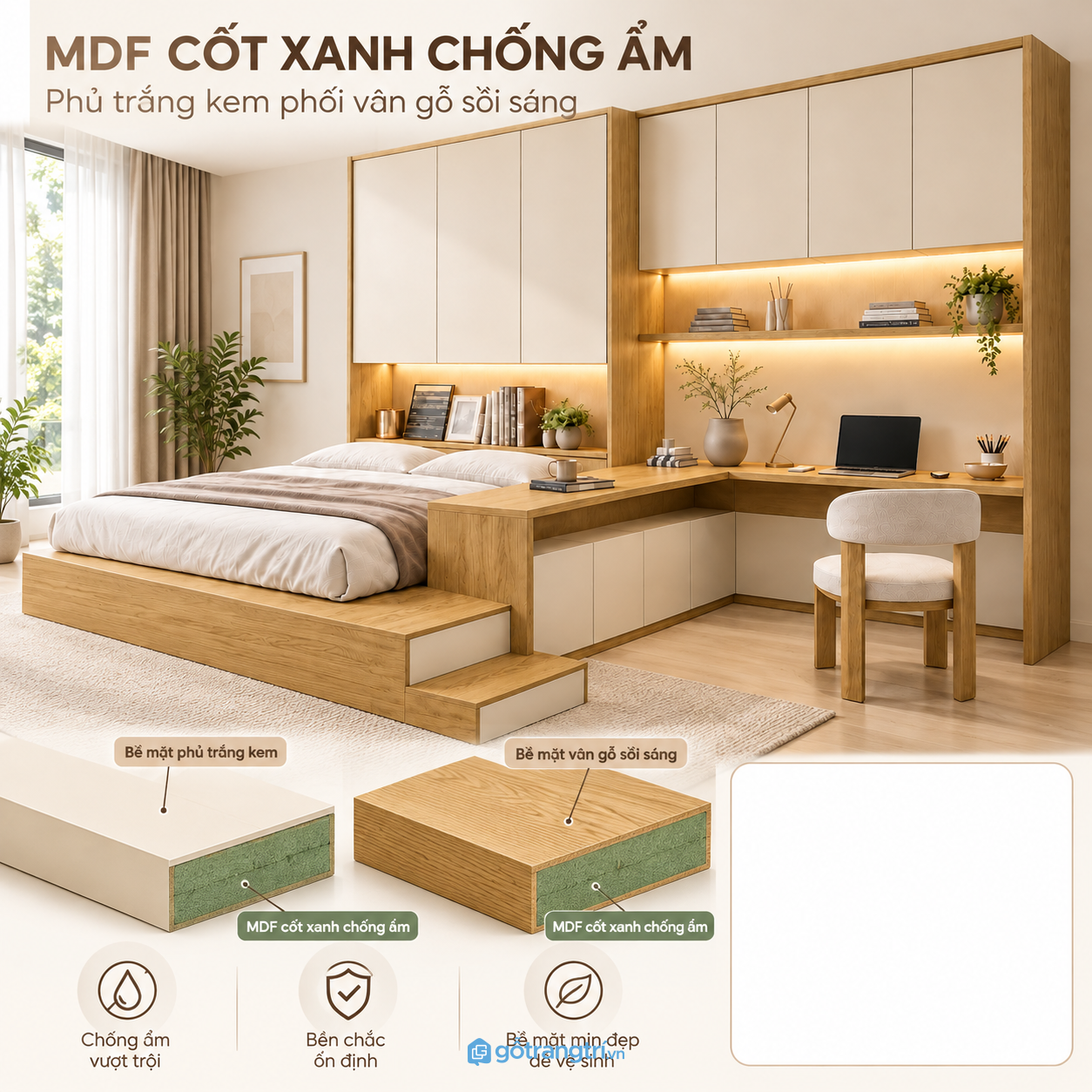 Chất liệu và bề mặt cần phù hợp nhu cầu sử dụng