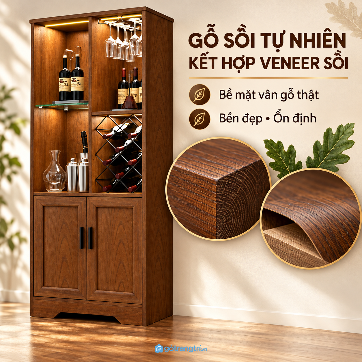 Chất liệu và bề mặt dễ phối nội thất