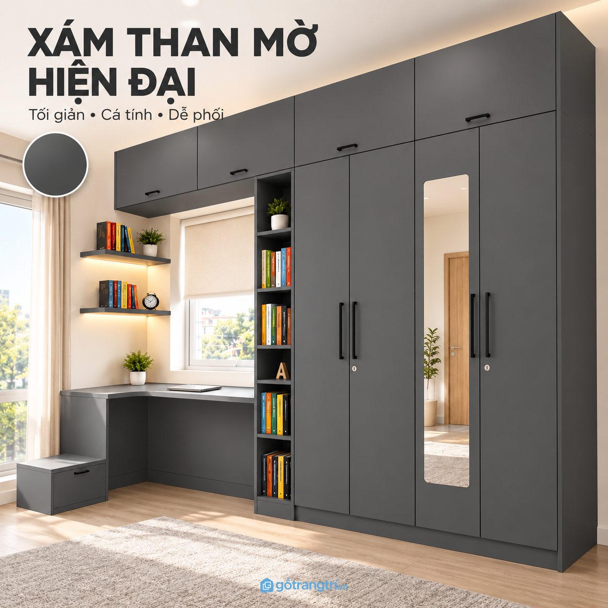 Dễ bố trí trong phòng ngủ nhỏ và căn hộ hiện đại
