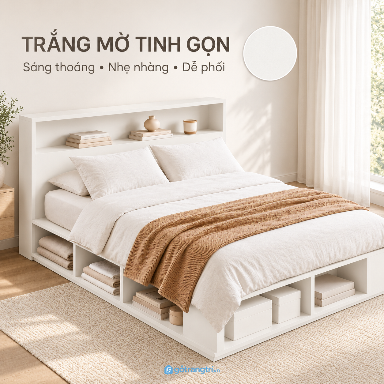 Dễ kết hợp với nội thất phòng ngủ chung cư