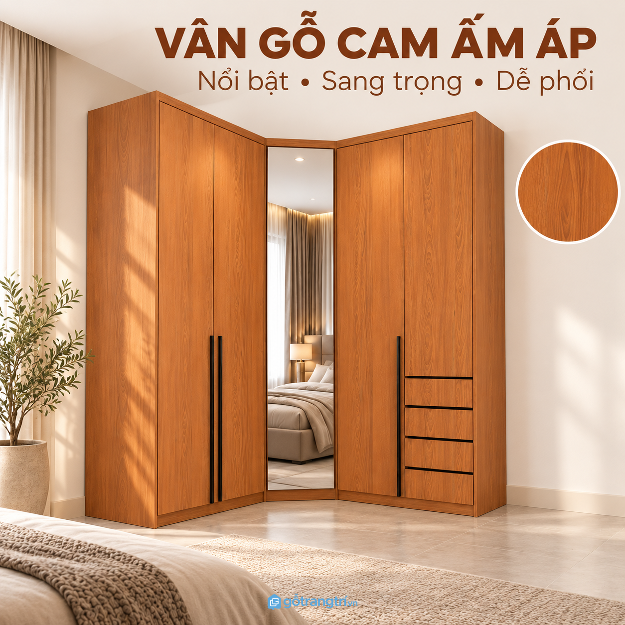 Dễ phối hợp với nhiều kiểu phòng ngủ
