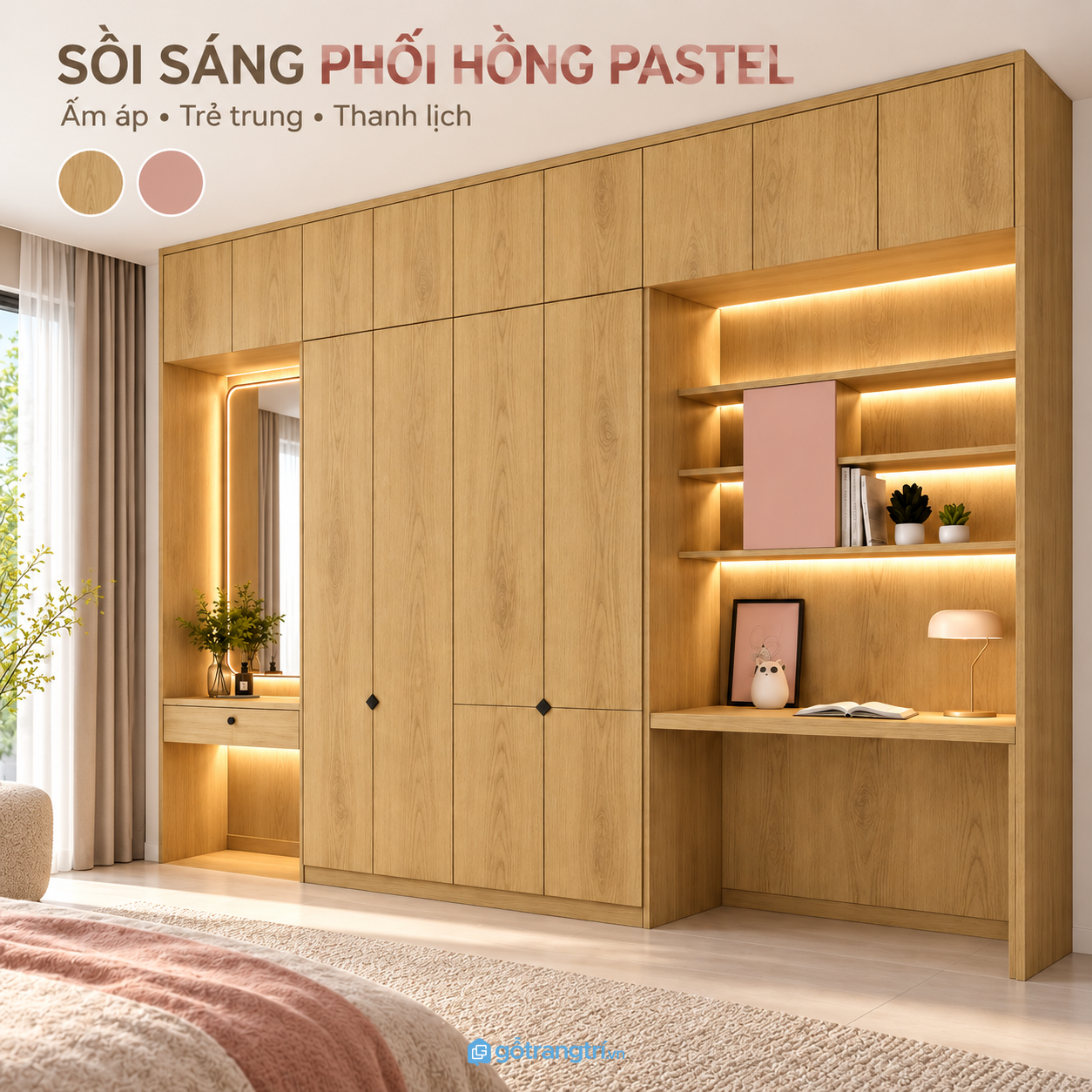 Dễ phối hợp với nhiều phòng ngủ và nhu cầu sử dụng Dễ phối hợp với nhiều phòng ngủ và nhu cầu sử dụng