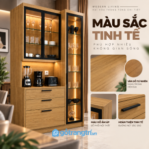 Dễ phối với phòng khách, phòng ăn và khu vực bar tại gia