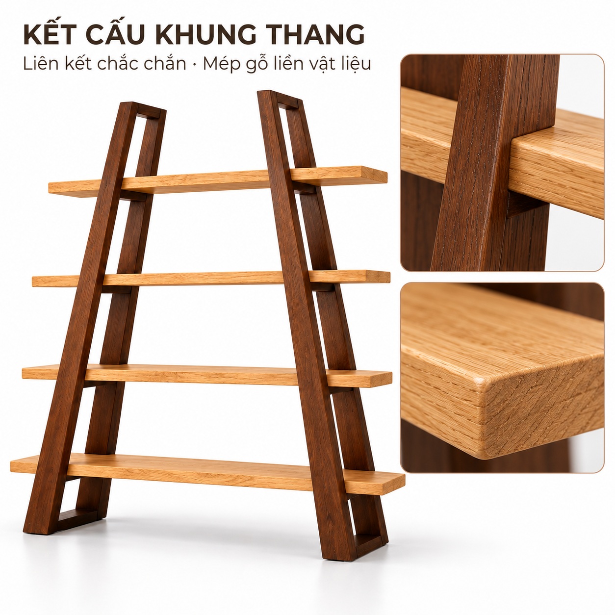 Chi tiết khung thang và điểm giao với đợt ngang của kệ GHS-2680