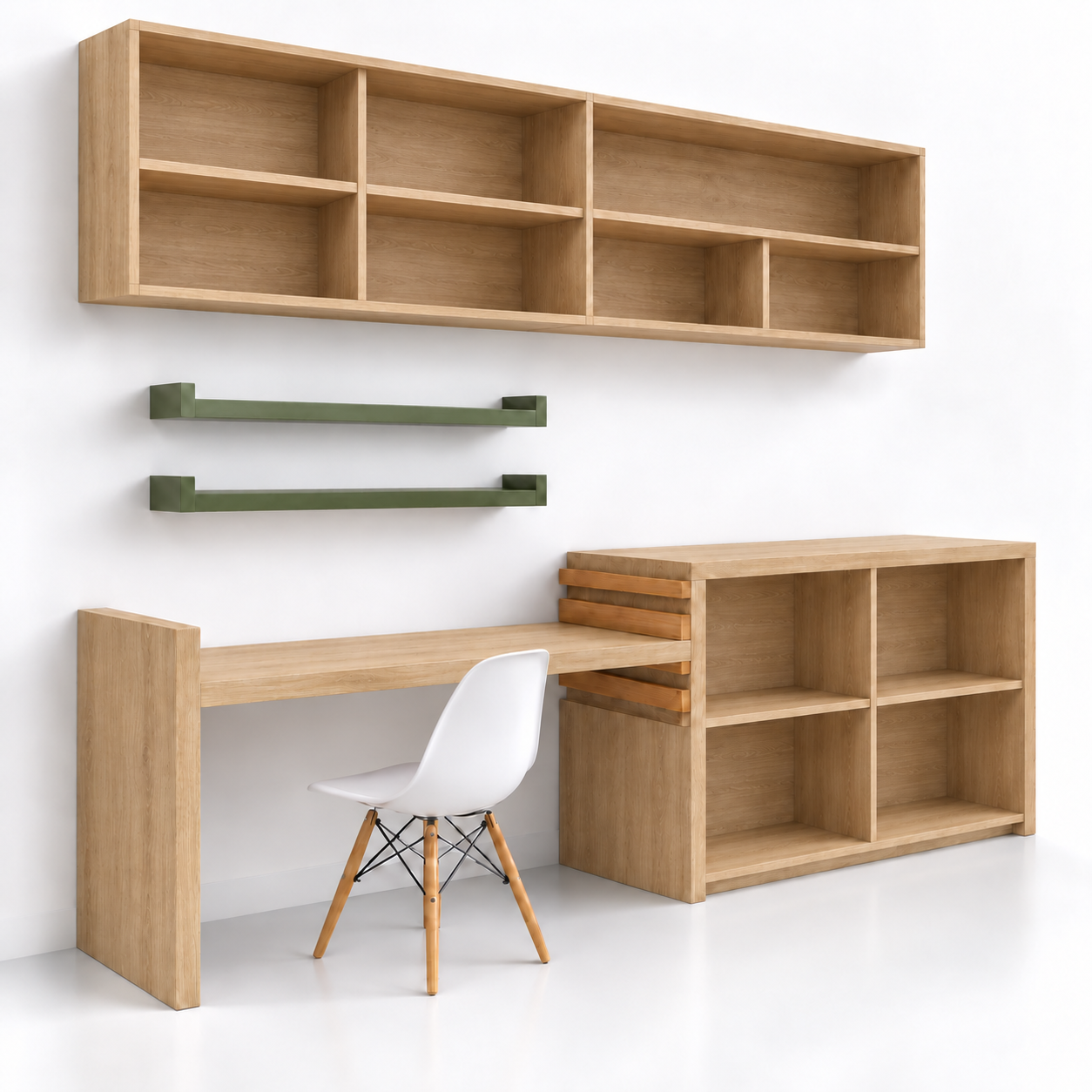 Minh họa phương án khoang bên trong khi tháo cánh tủ GHS-4077