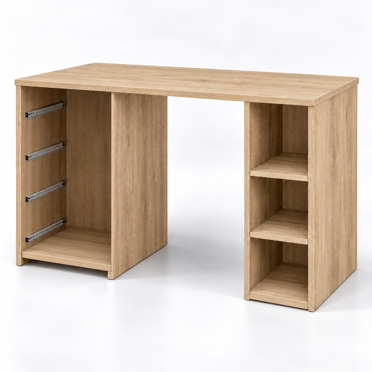 Minh họa bàn GHS-4079 sau khi tháo bốn hộp ngăn kéo Minh họa bàn GHS-4079 sau khi tháo bốn hộp ngăn kéo