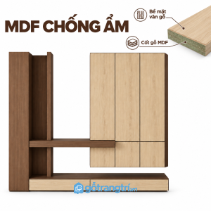 Gỗ MDF chống ẩm phủ Melamine