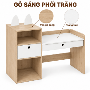 Gỗ sáng phối trắng và bảy phối màu khác