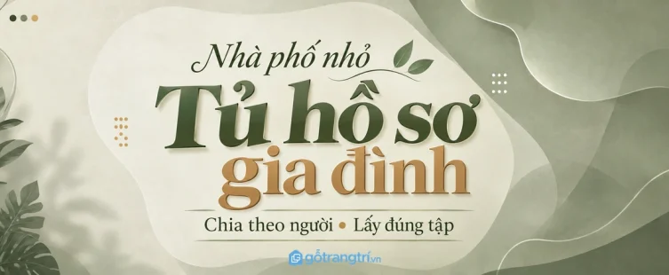 Tủ hồ sơ y tế gia đình nhà phố nhỏ: chia theo người, lấy đúng tập