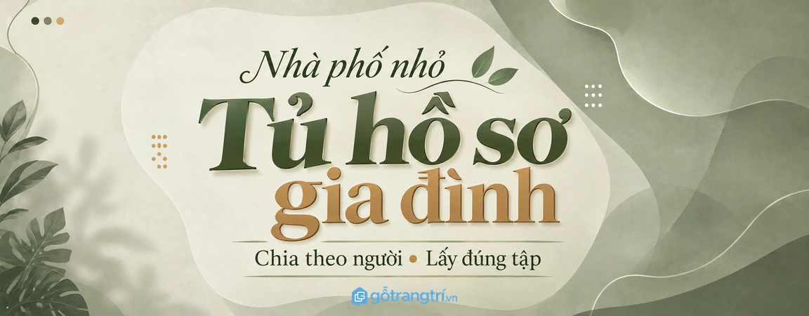 Tủ hồ sơ y tế gia đình nhà phố nhỏ: chia theo người, lấy đúng tập