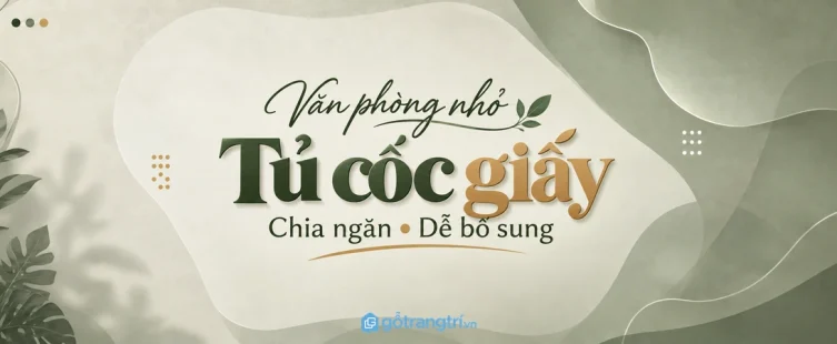 Tủ cốc giấy văn phòng nhỏ: chia ngăn lấy cốc và hàng dự phòng