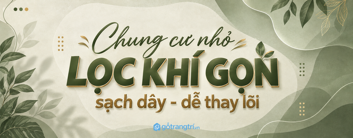 Kệ máy lọc không khí cho chung cư nhỏ: gọn máy, sạch dây và dễ thay lõi
