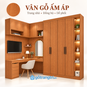 Kệ mở có đèn giúp không gian bớt kín