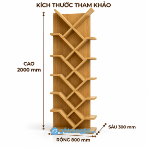 Kệ sách đứng chữ X bằng gỗ kết hợp lưu trữ sách và trưng bày decor
