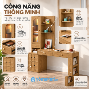 Kết hợp bàn làm việc và hệ lưu trữ trong cùng một sản phẩm