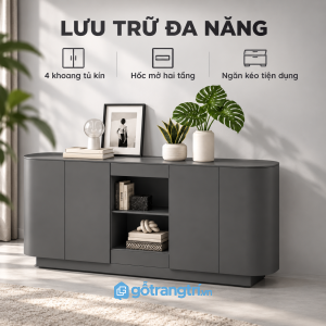 Kết hợp tủ kín, kệ hở và ngăn kéo